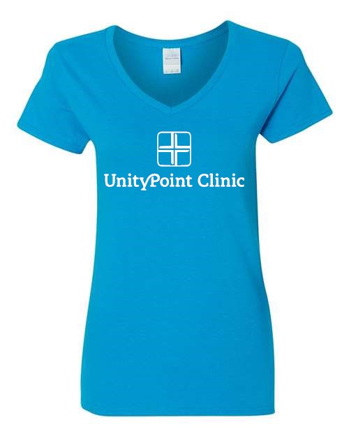 UPC (white logo) Gildan - Heavy Cotton™ Women’s V-Neck T-Shirt - 5V00L