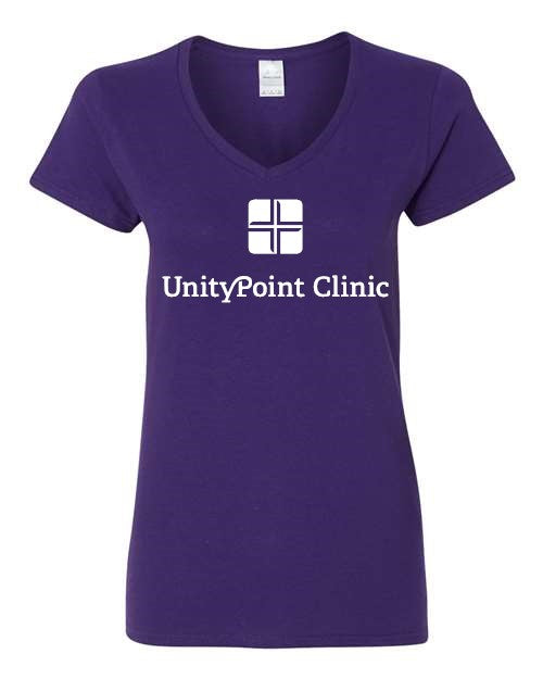 UPC (white logo) Gildan - Heavy Cotton™ Women’s V-Neck T-Shirt - 5V00L