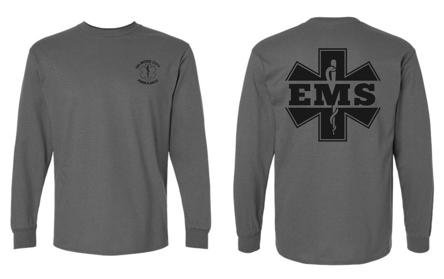 Gilmore City Ambulance Gildan Unisex Ultra Cotton® Long Sleeve T-Shirt - 2400 (black logo)