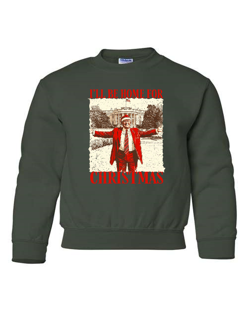 I'll be home for Chrismas Youth Gildan - Heavy Blend Sweatshirt - 18000B