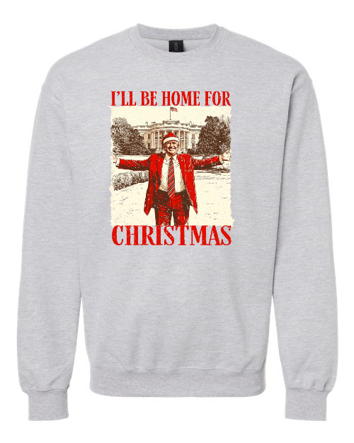 I'll be home for Christmas  Gildan - Softstyle Midweight Crewneck Sweatshirt  SF000