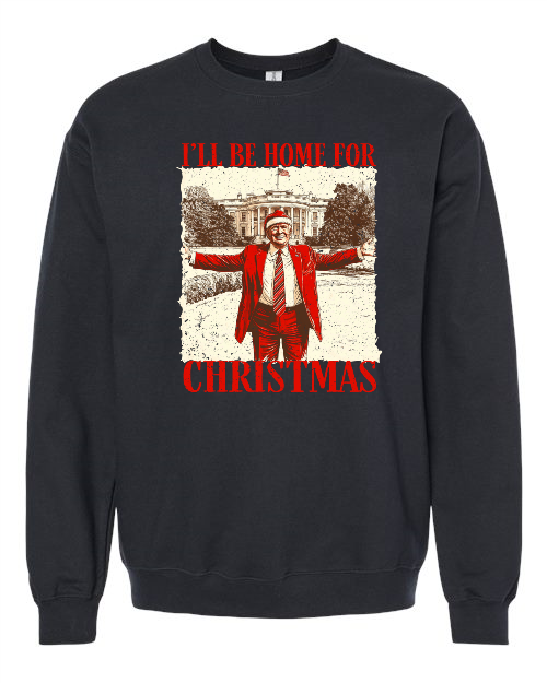 I'll be home for Christmas  Gildan - Softstyle Midweight Crewneck Sweatshirt  SF000