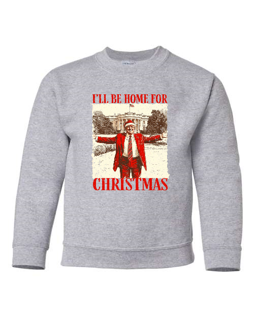 I'll be home for Chrismas Youth Gildan - Heavy Blend Sweatshirt - 18000B