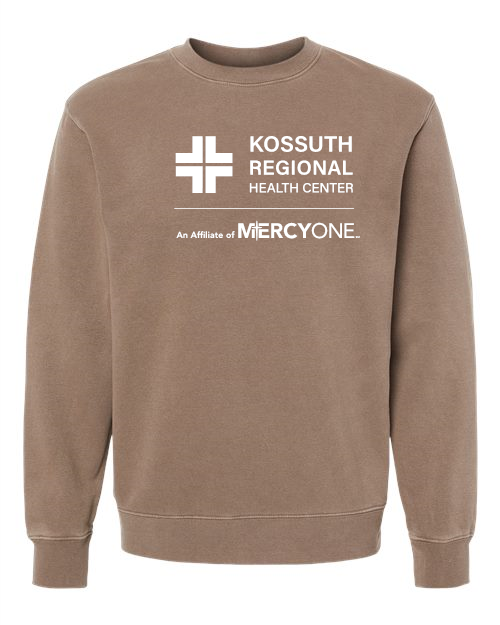 KRHC (white logo) Independent Trading Co. - Midweight Pigment-Dyed Crewneck Sweatshirt - PRM3500