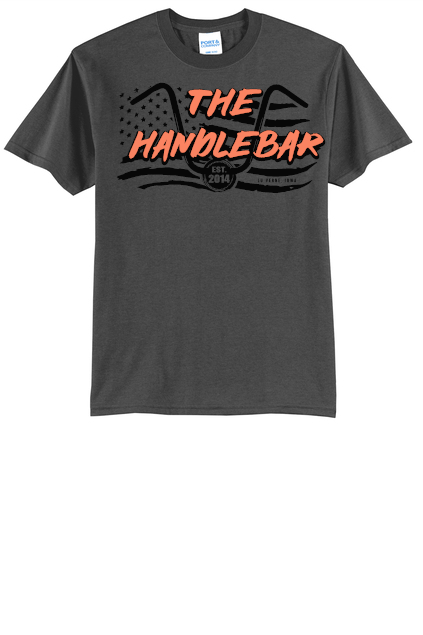 The Handlebar (black and white logo)  Port & Company® TALL Core Blend Tee PC55T