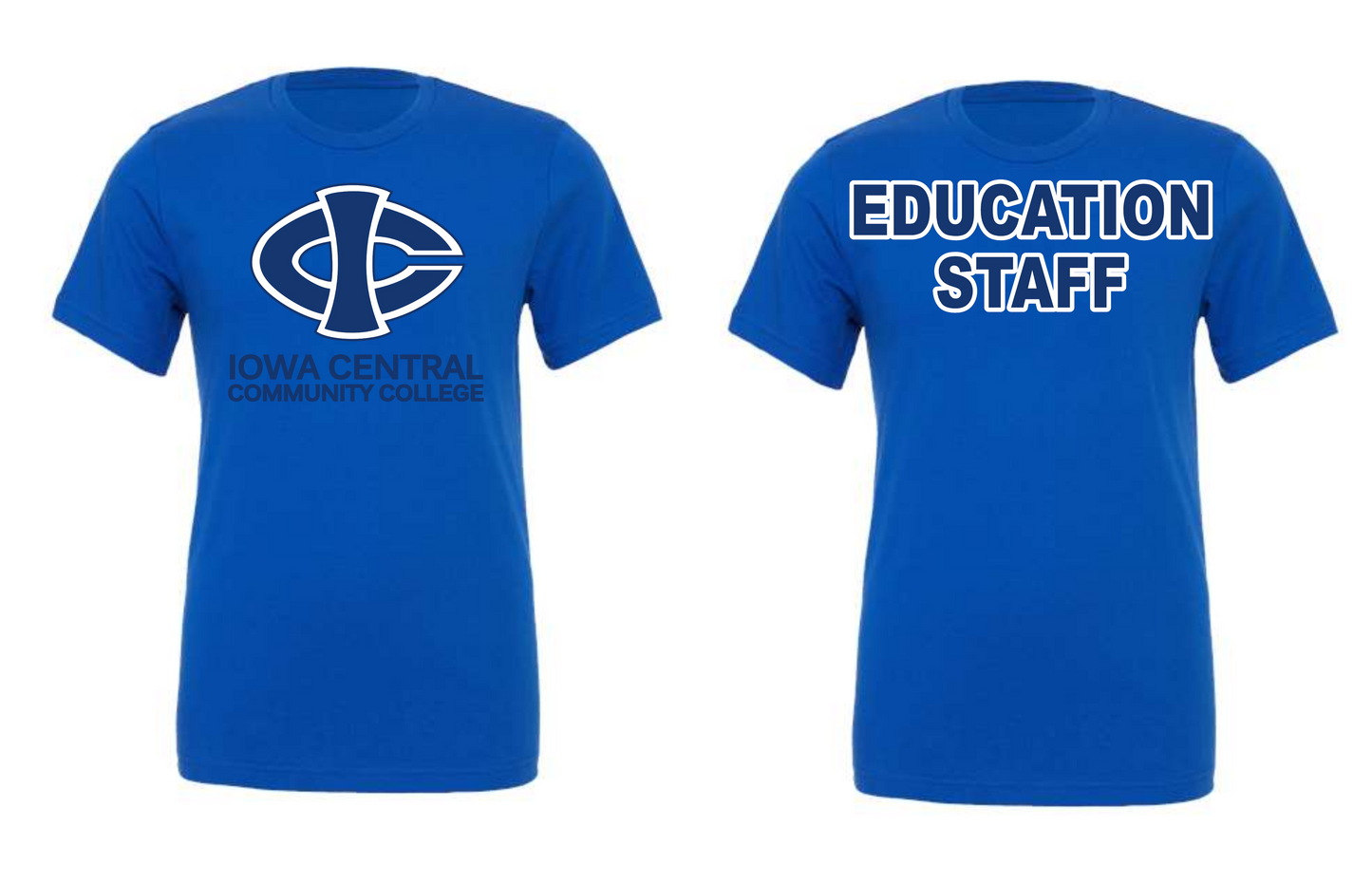 ICCC BELLA+CANVAS® Unisex Jersey Short Sleeve Tee BC3001 (Blue Front and Back Logo)