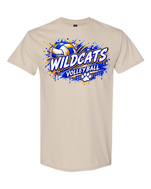 Wildcat volleyball 003 8000B YOUTH  Gildan® DryBlend® 50 Cotton/50 Poly T-Shirt