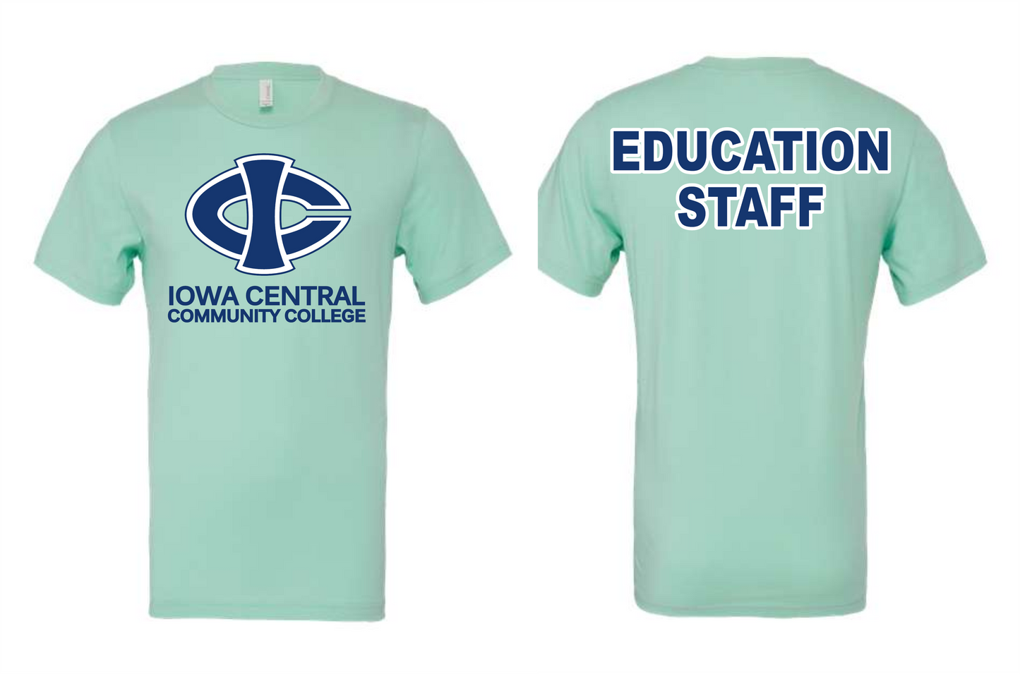 ICCC BELLA+CANVAS® Unisex Jersey Short Sleeve Tee BC3001 (Blue Front and Back Logo)