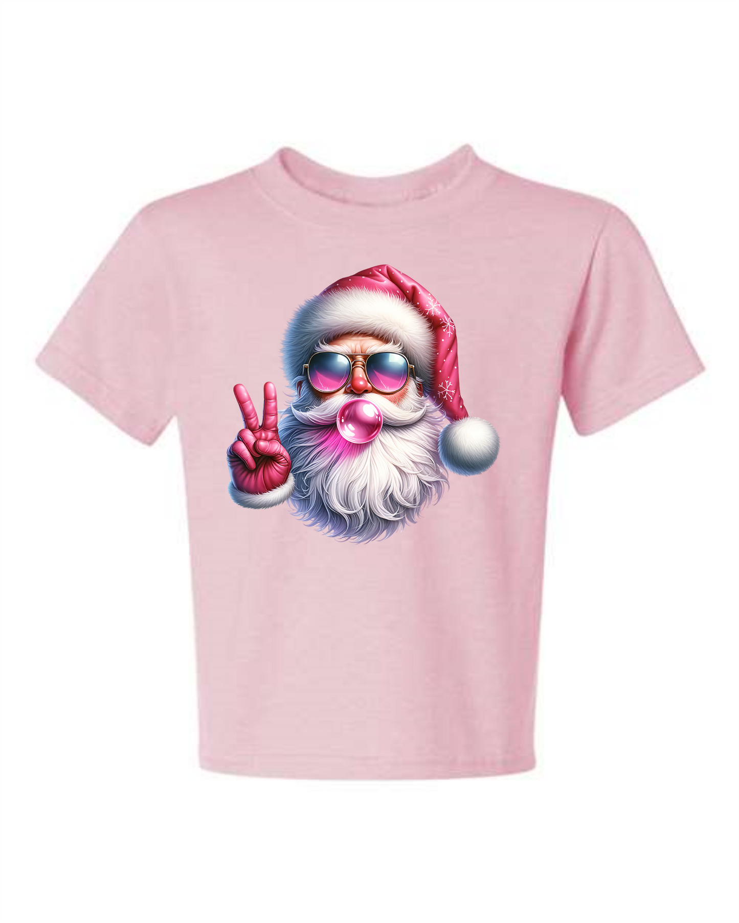 Retro Santa JERZEES - Dri-Power® Youth 50/50 T-Shirt - 29BR (Classic Pink)