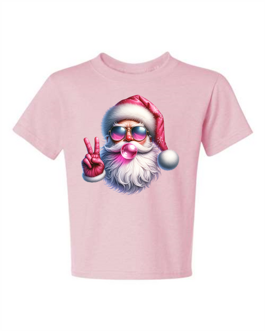 Retro Santa JERZEES - Dri-Power® Youth 50/50 T-Shirt - 29BR (Classic Pink)
