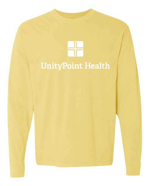 UPH (white logo) Comfort Colors - Garment-Dyed Heavyweight Long Sleeve T-Shirt - 6014