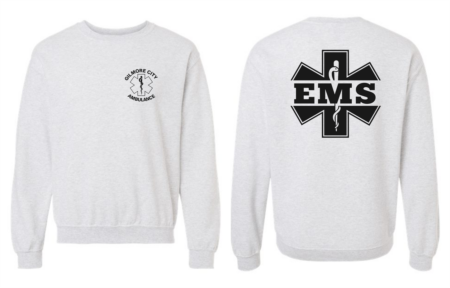 Gilmore City Ambulance Gildan Unisex Heavy Blend™ Crewneck Sweatshirt - 18000 (black logo)