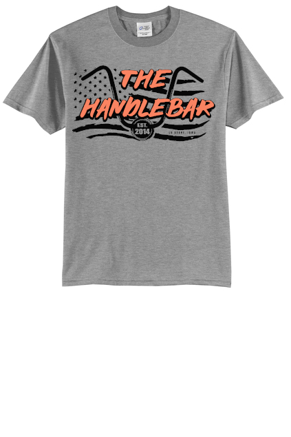 The Handlebar (black and white logo)  Port & Company® TALL Core Blend Tee PC55T