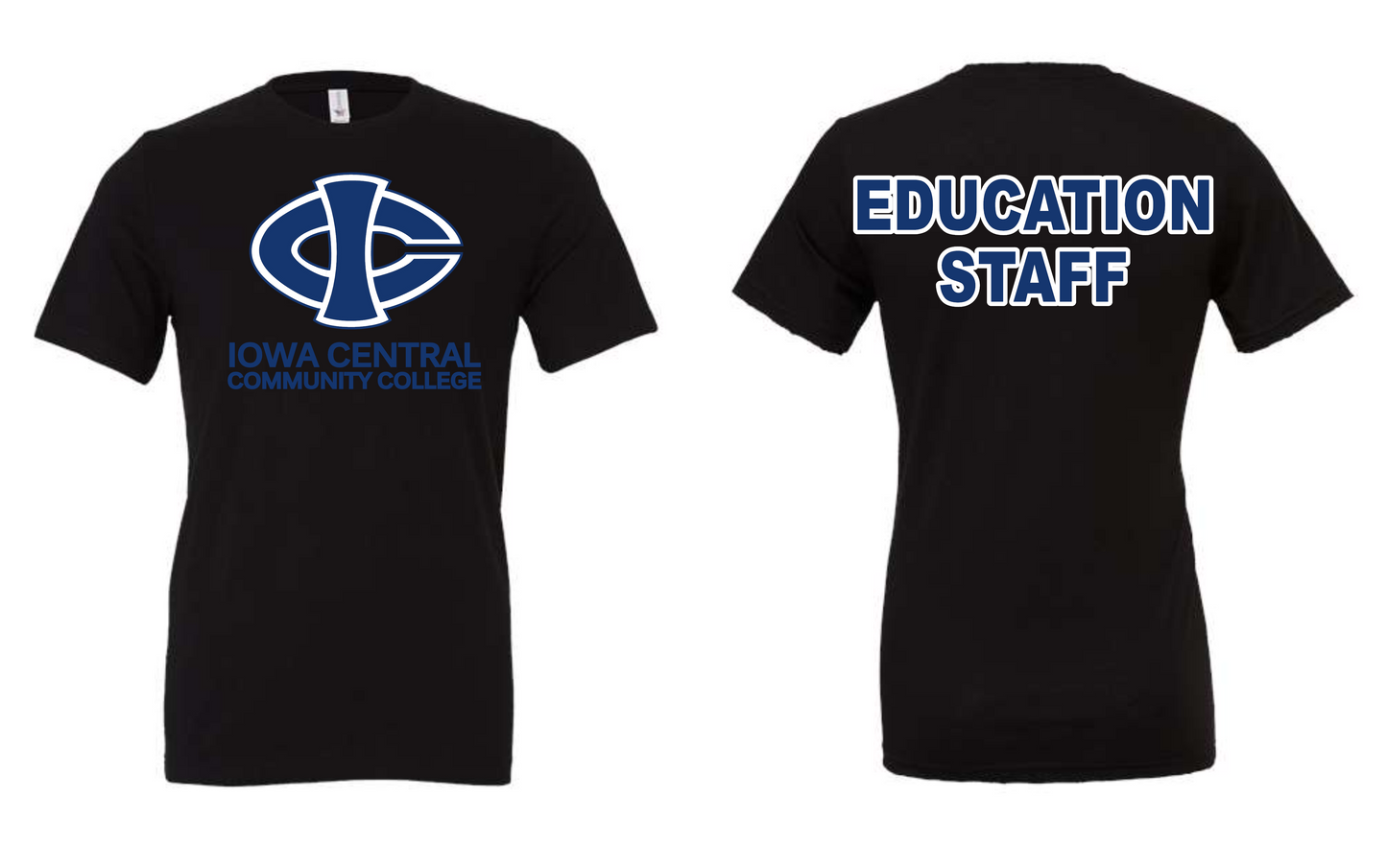 ICCC BELLA+CANVAS® Unisex Jersey Short Sleeve Tee BC3001 (Blue Front and Back Logo)