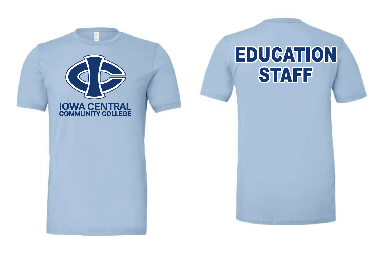 ICCC BELLA+CANVAS® Unisex Jersey Short Sleeve Tee BC3001 (Blue Front and Back Logo)
