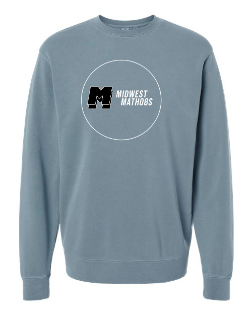 Midwest Mathogs Independent Trading Co. - Midweight Pigment-Dyed Crewneck Sweatshirt - PRM3500