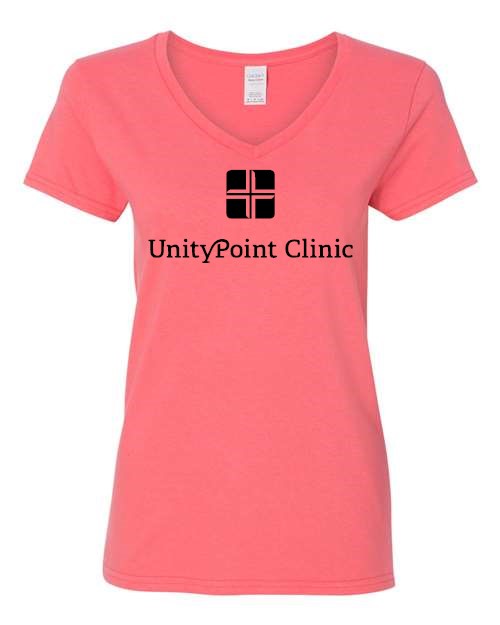 UPC (black logo) Gildan - Heavy Cotton™ Women’s V-Neck T-Shirt - 5V00L