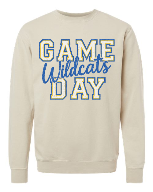 GAME DAY DISTESSED Independent Trading Co.Unisex Midweight Pigment-Dyed Crewneck Sweatshirt - PRM3500