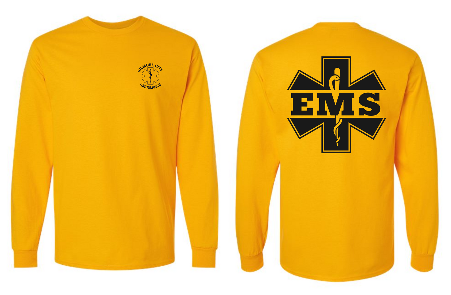 Gilmore City Ambulance Gildan Unisex Ultra Cotton® Long Sleeve T-Shirt - 2400 (black logo)