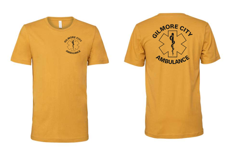 Gilmore City Ambulance BELLA + CANVAS Jersey Tee - 3001 (black logo)