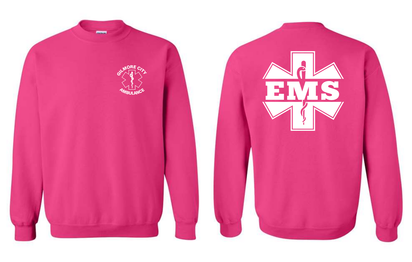 Gilmore City Ambulance Gildan Unisex Heavy Blend™ Crewneck Sweatshirt - 18000 (white logo)