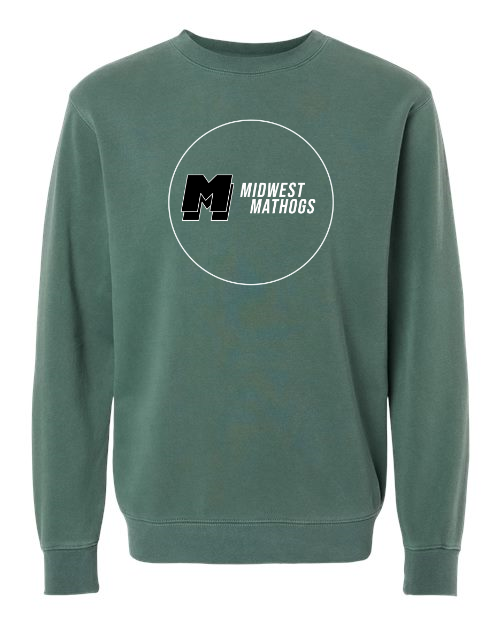 Midwest Mathogs Independent Trading Co. - Midweight Pigment-Dyed Crewneck Sweatshirt - PRM3500