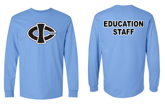 ICCC Gildan Unisex Ultra Cotton® Long Sleeve T-Shirt - 2400 (Black Logo Front & Back)