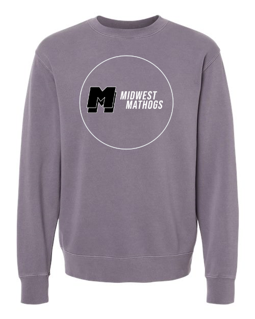 Midwest Mathogs Independent Trading Co. - Midweight Pigment-Dyed Crewneck Sweatshirt - PRM3500