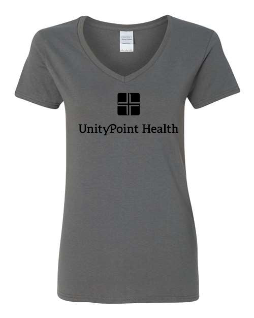 UPH (black logo) Gildan - Heavy Cotton™ Women’s V-Neck T-Shirt - 5V00L