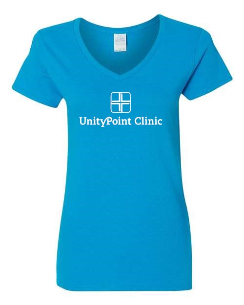 UPH (white logo) Gildan - Heavy Cotton™ Women’s V-Neck T-Shirt - 5V00L