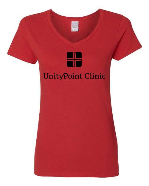 UPC (black logo) Gildan - Heavy Cotton™ Women’s V-Neck T-Shirt - 5V00L