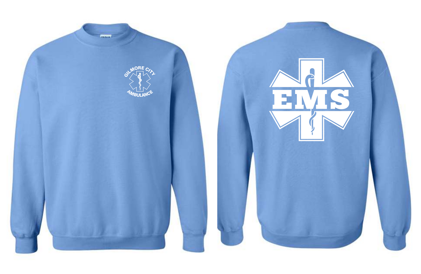Gilmore City Ambulance Gildan Unisex Heavy Blend™ Crewneck Sweatshirt - 18000 (white logo)