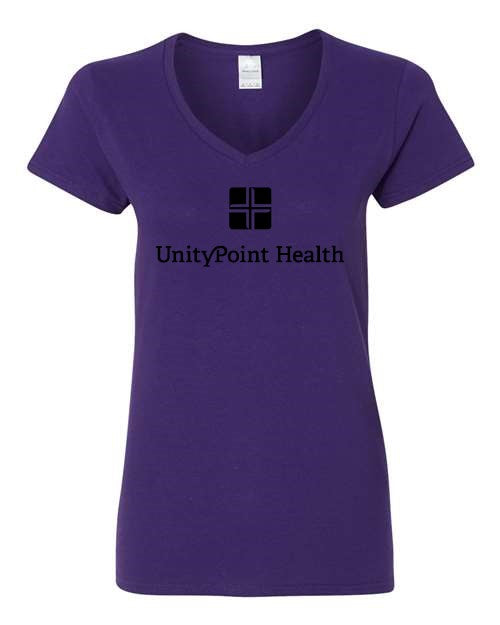 UPH (black logo) Gildan - Heavy Cotton™ Women’s V-Neck T-Shirt - 5V00L