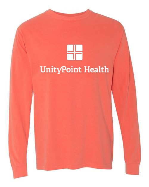 UPH (white logo) Comfort Colors - Garment-Dyed Heavyweight Long Sleeve T-Shirt - 6014