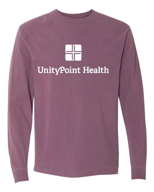 UPH (white logo) Comfort Colors - Garment-Dyed Heavyweight Long Sleeve T-Shirt - 6014