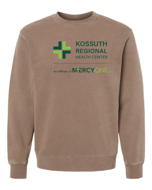 KRHC (green logo) Independent Trading Co. - Midweight Pigment-Dyed Crewneck Sweatshirt - PRM3500