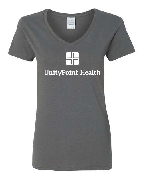 UPH (white logo) Gildan - Heavy Cotton™ Women’s V-Neck T-Shirt - 5V00L