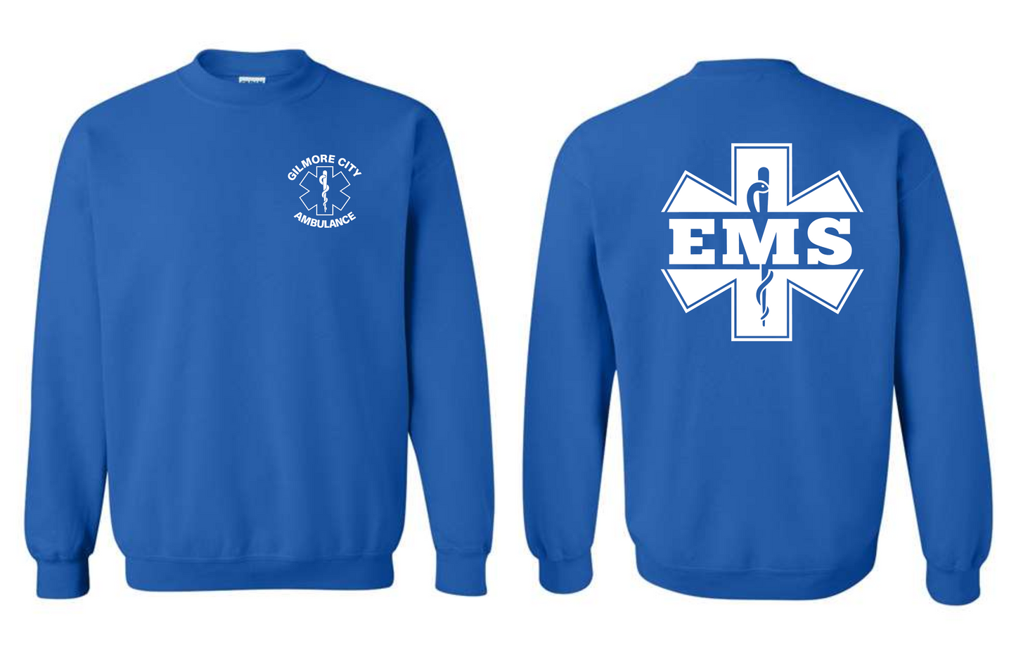 Gilmore City Ambulance Gildan Unisex Heavy Blend™ Crewneck Sweatshirt - 18000 (white logo)