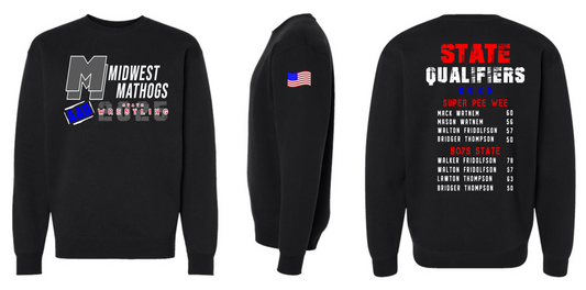 Midwest Mathogs State Wrestling Independent Trading Co. - Heavyweight Crewneck Sweatshirt - IND3000