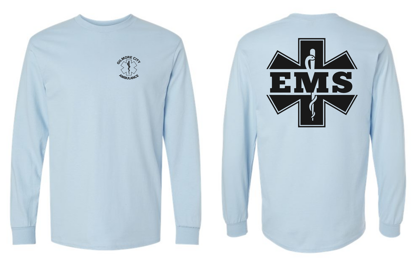Gilmore City Ambulance Gildan Unisex Ultra Cotton® Long Sleeve T-Shirt - 2400 (black logo)