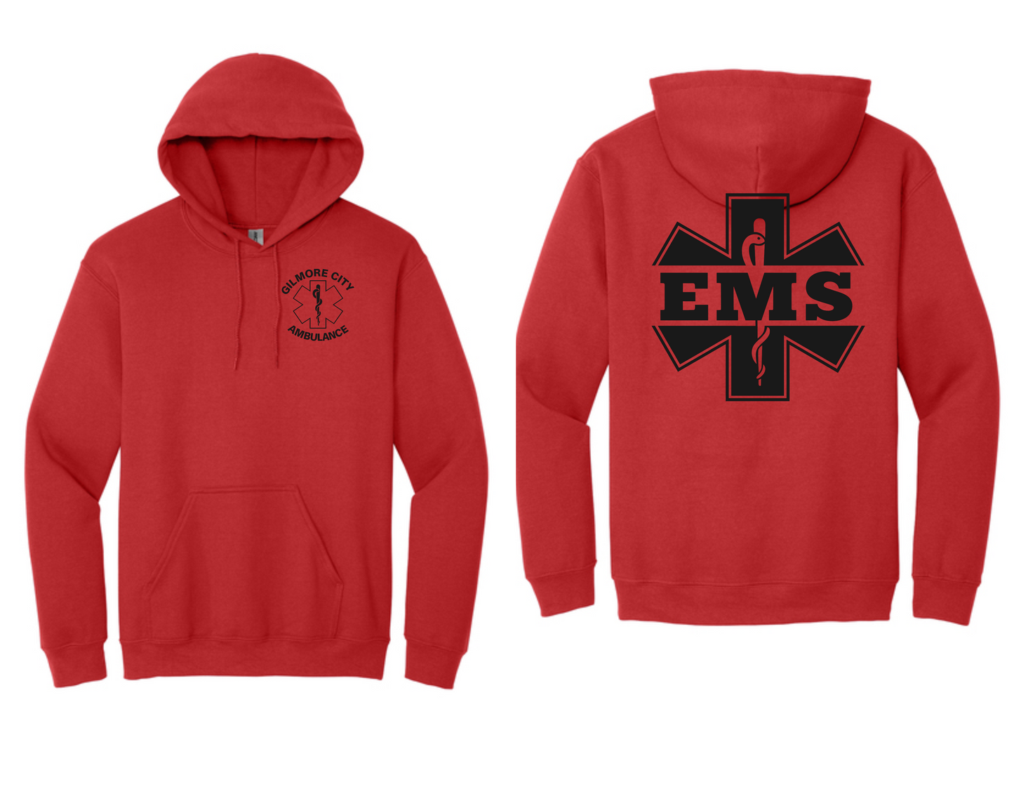 Gilmore City Ambulance  Gildan® Heavy Blend™ Hooded Sweatshirt (Black logo)