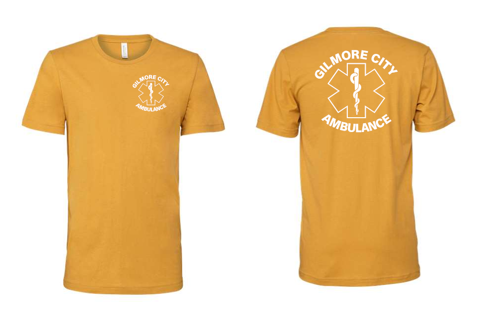 Gilmore City Ambulance BELLA + CANVAS Jersey Tee - 3001(white logo)