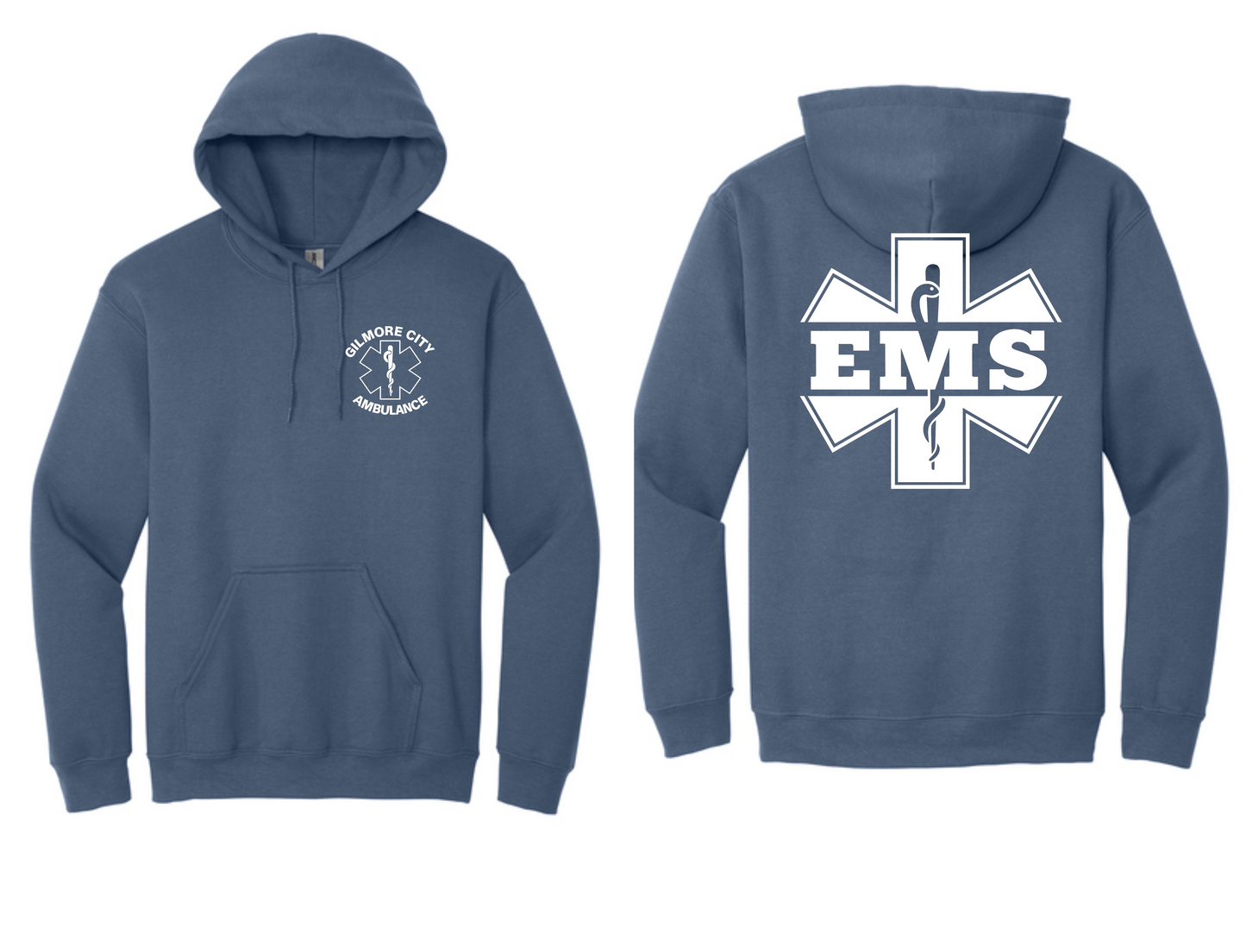 Gilmore City Ambulance  Gildan® Heavy Blend™ Hooded Sweatshirt (white logo)