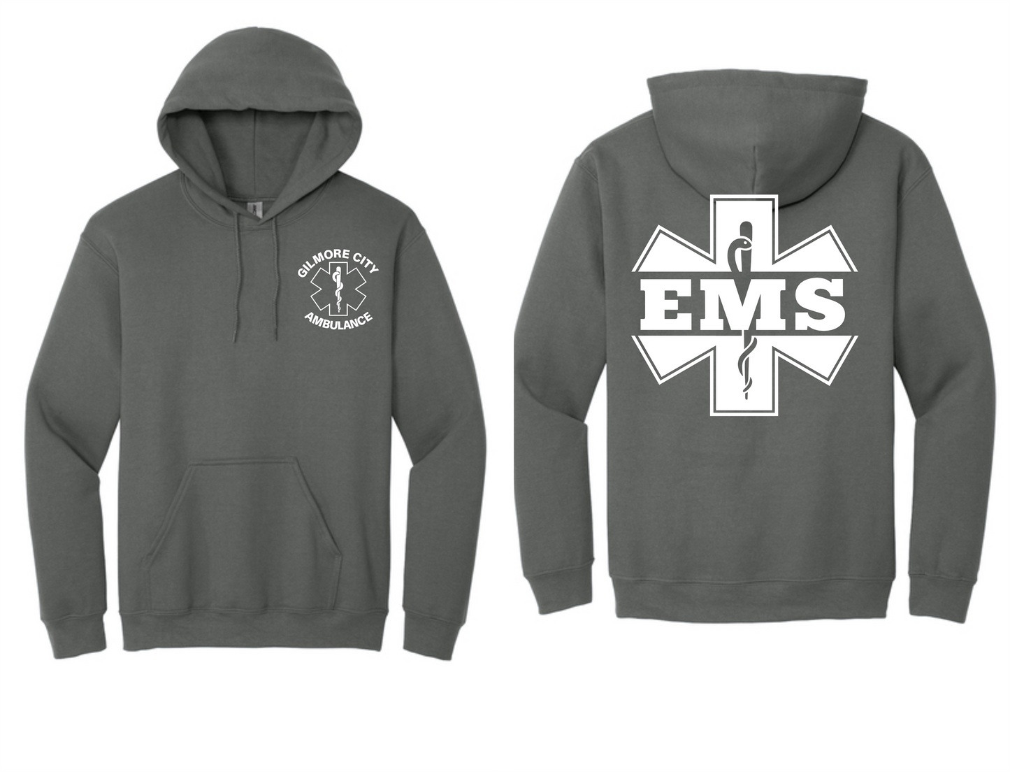 Gilmore City Ambulance  Gildan® Heavy Blend™ Hooded Sweatshirt (white logo)