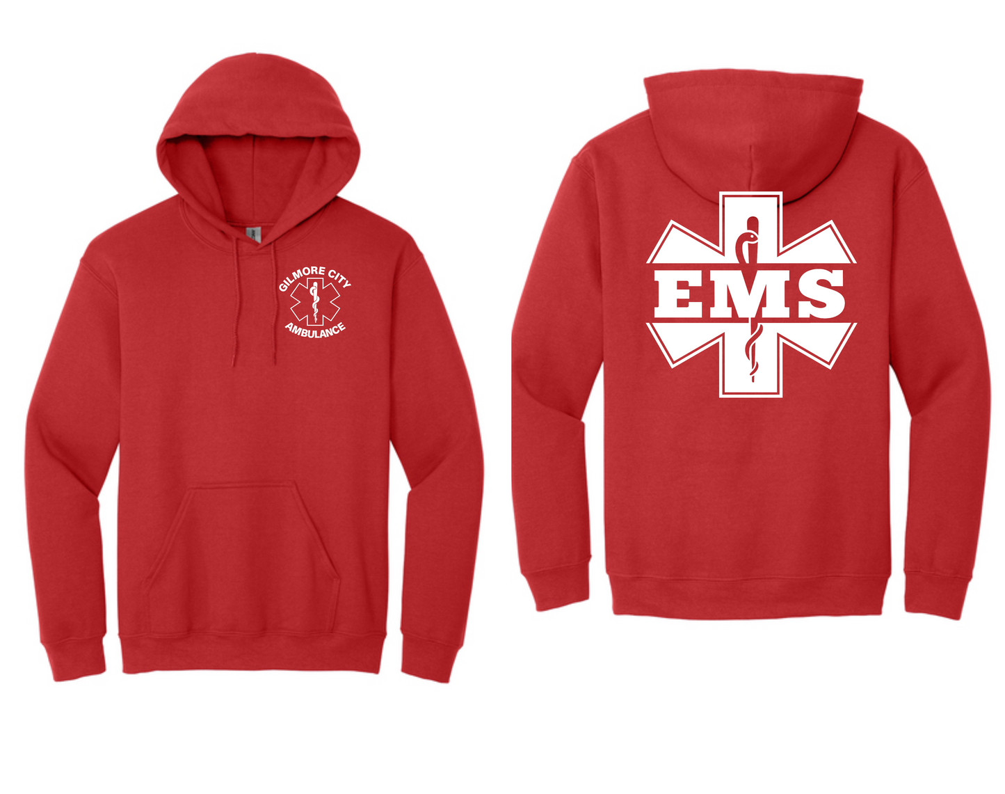 Gilmore City Ambulance  Gildan® Heavy Blend™ Hooded Sweatshirt (white logo)
