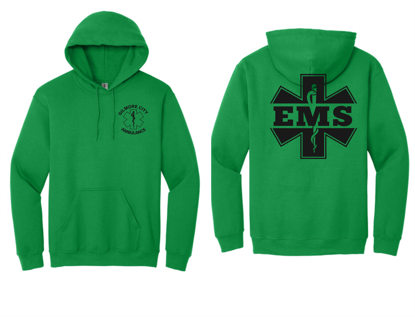 Gilmore City Ambulance  Gildan® Heavy Blend™ Hooded Sweatshirt (Black logo)