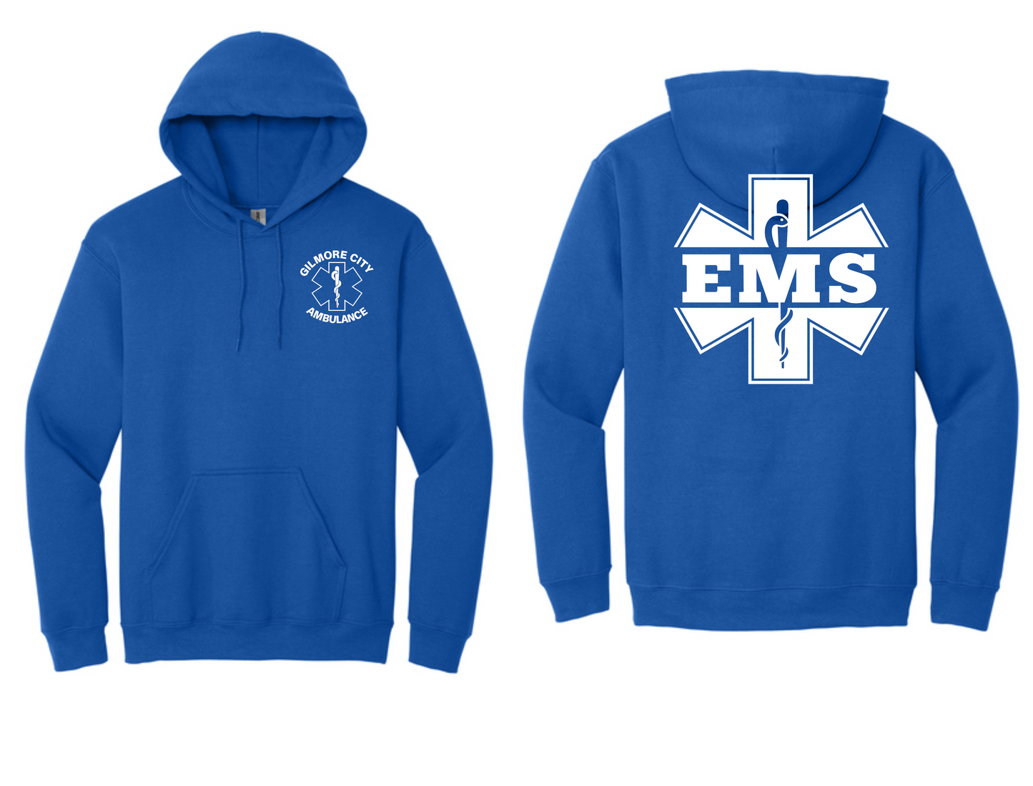 Gilmore City Ambulance  Gildan® Heavy Blend™ Hooded Sweatshirt (white logo)