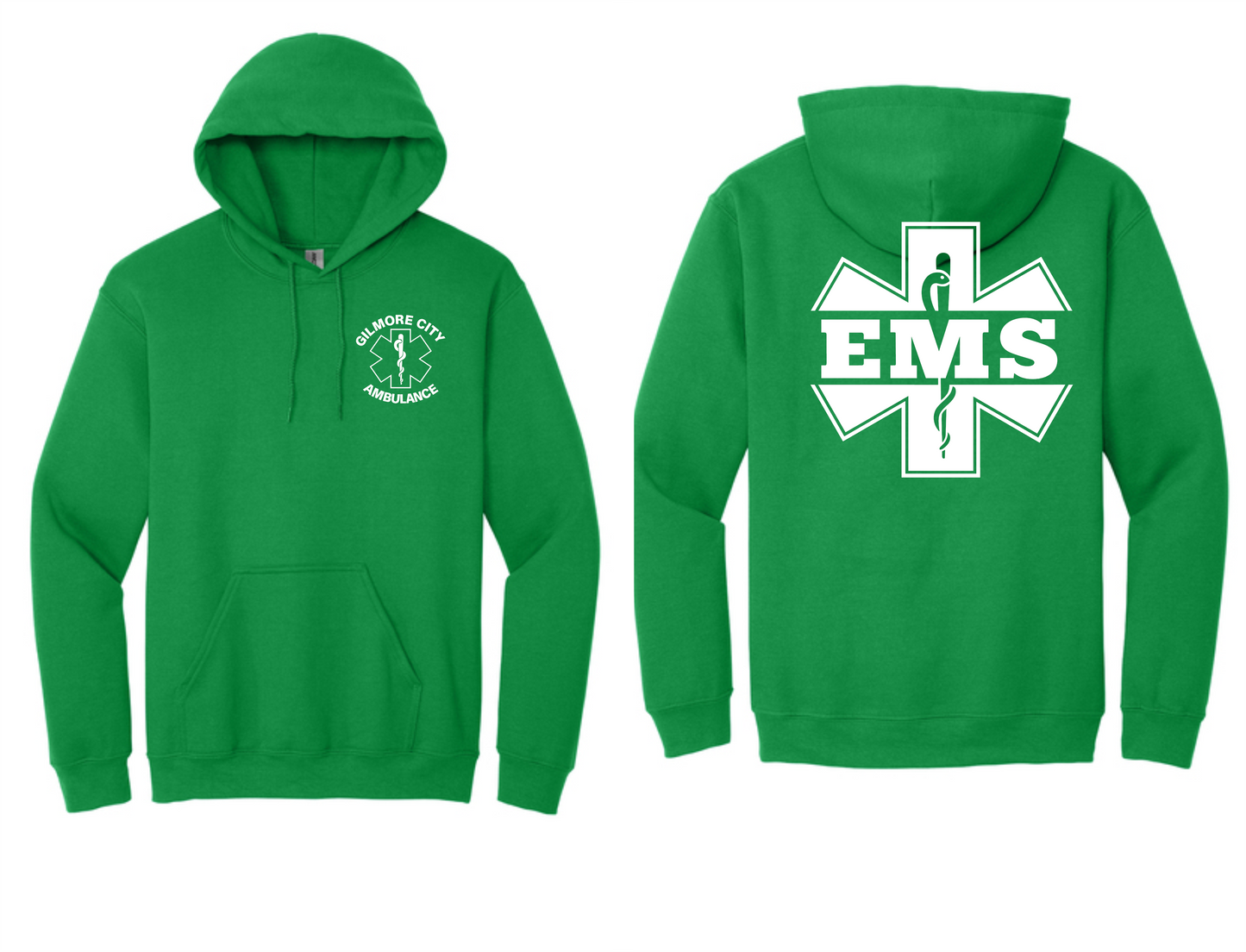 Gilmore City Ambulance  Gildan® Heavy Blend™ Hooded Sweatshirt (white logo)