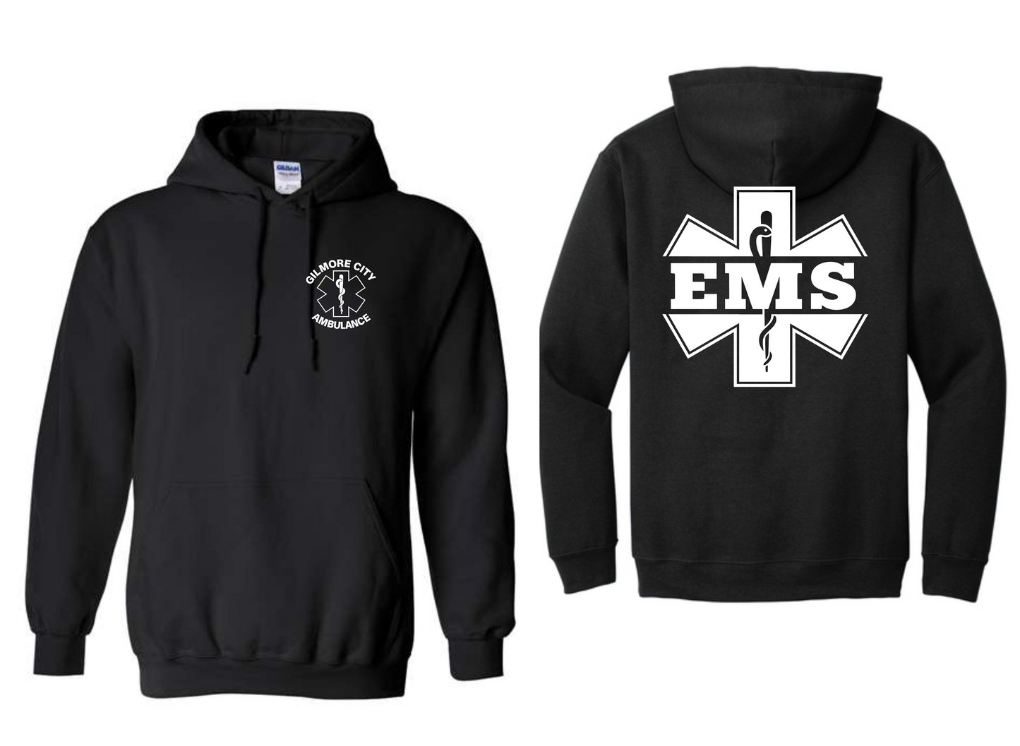Gilmore City Ambulance  Gildan® Heavy Blend™ Hooded Sweatshirt (white logo)