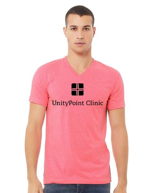 UPC(black logo) BELLA + CANVAS - Heather CVC V-Neck Tee - 3005CVC